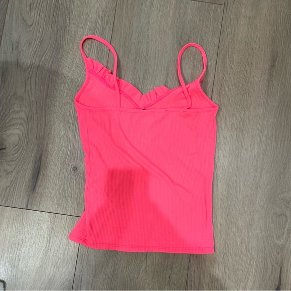 Know one cares ruffle pink top - Picture 2 of 2